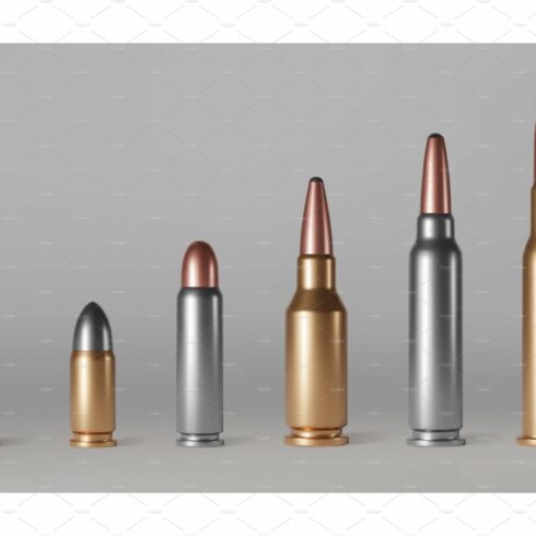Bullets of different calibers stand cover image.