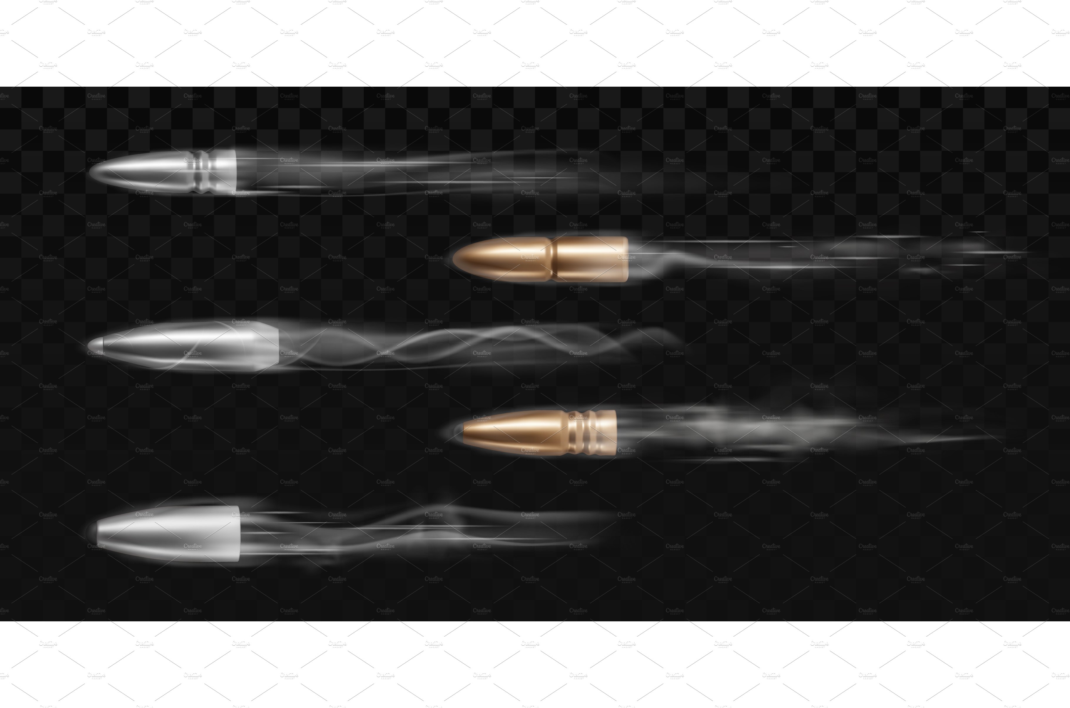 Fired bullets with smoke traces cover image.