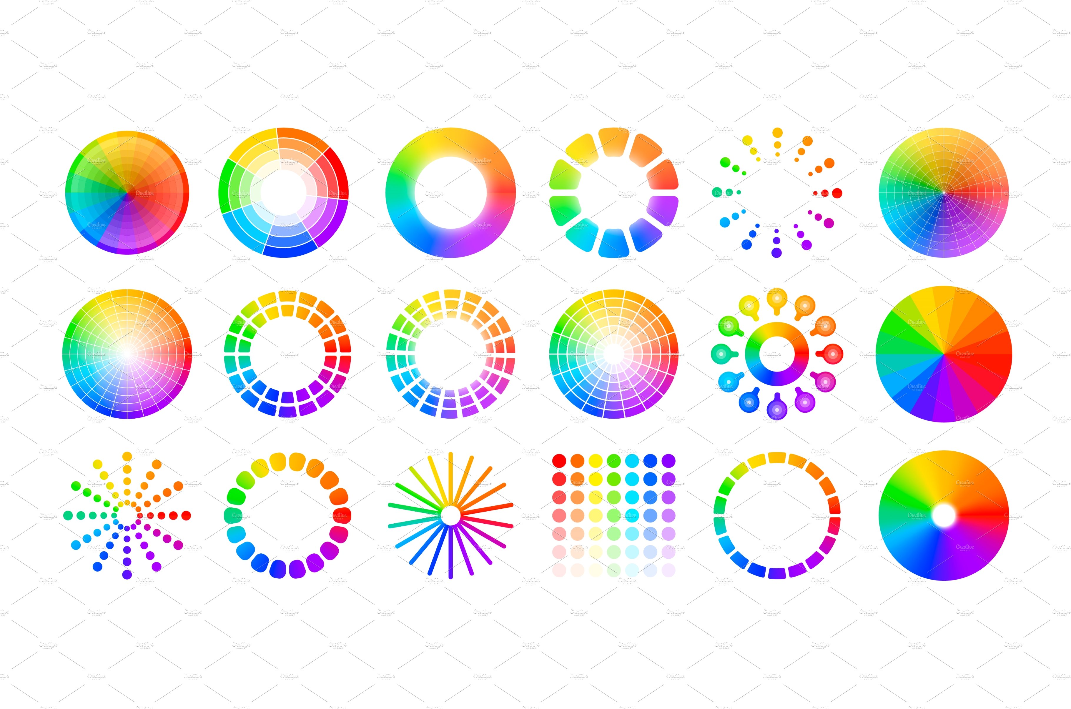 Color wheel circles. Mix of cover image.