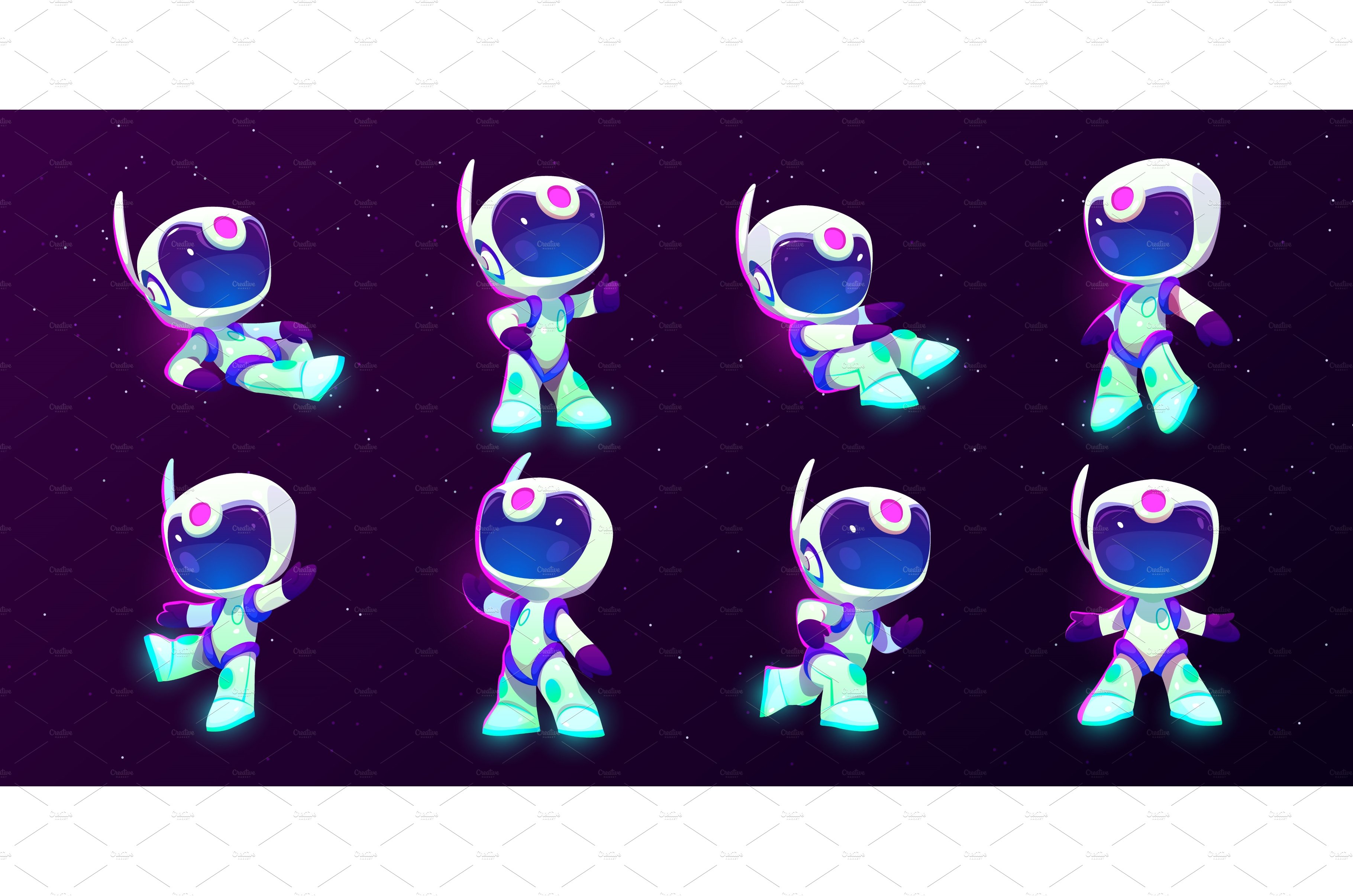 Cartoon astronaut character isolated cover image.