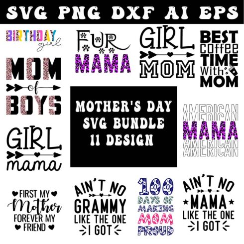 Mother's Day SVG Bundle cover image.