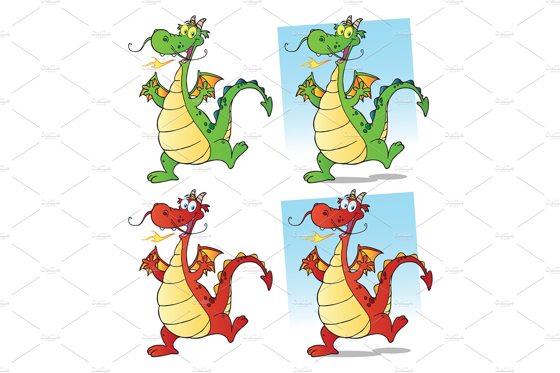 Dragon Cartoon Character Collection cover image.