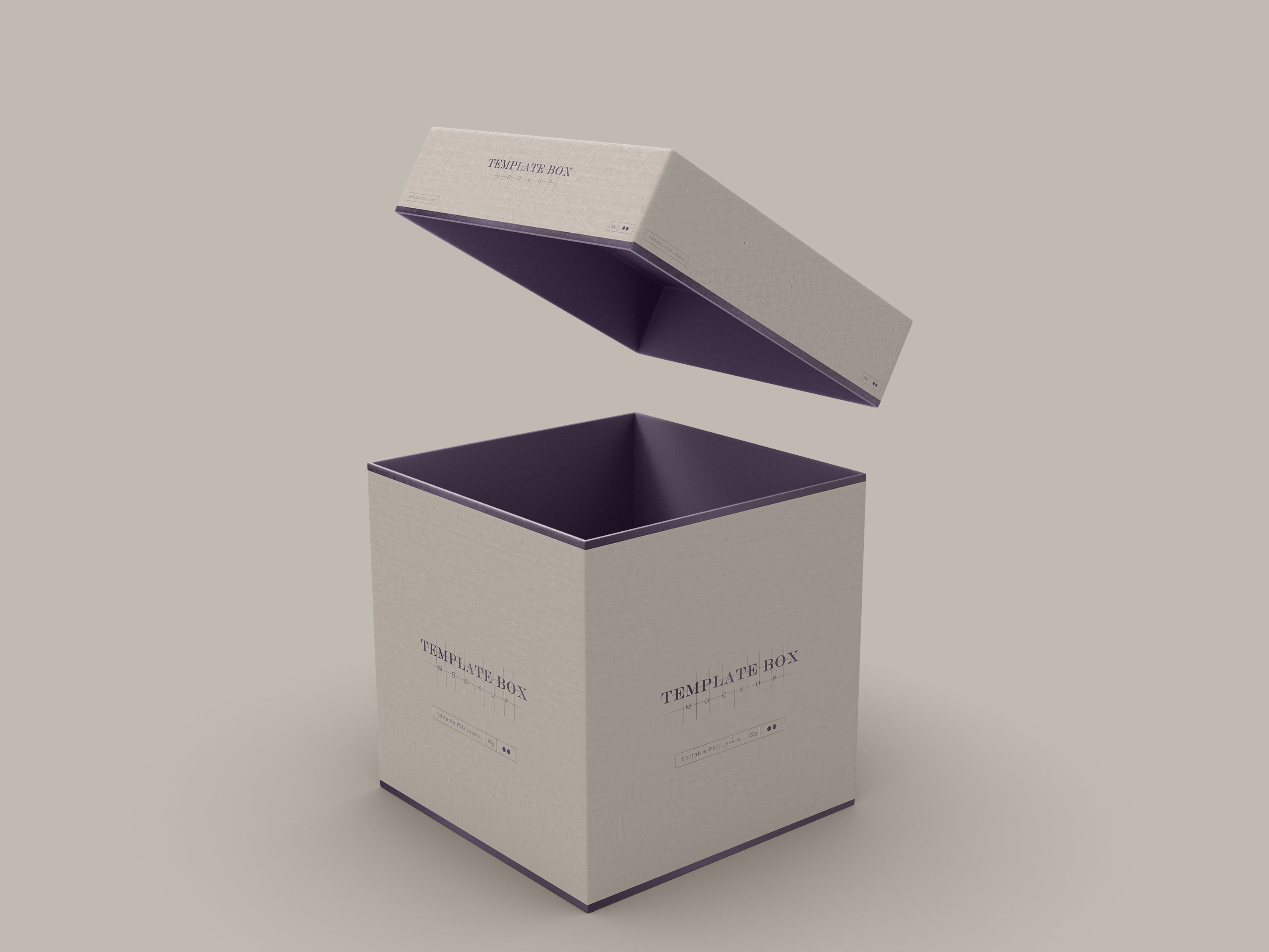 Square Box Packaging Mockup – MasterBundles