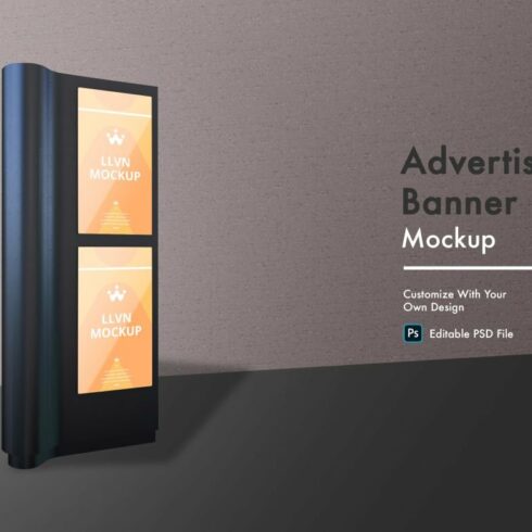 advertising banner mockup cover image.