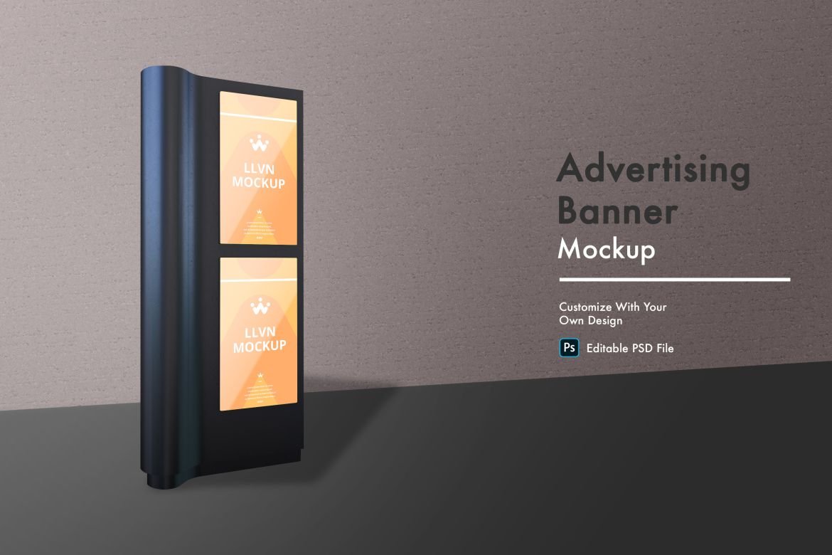 advertising banner mockup cover image.