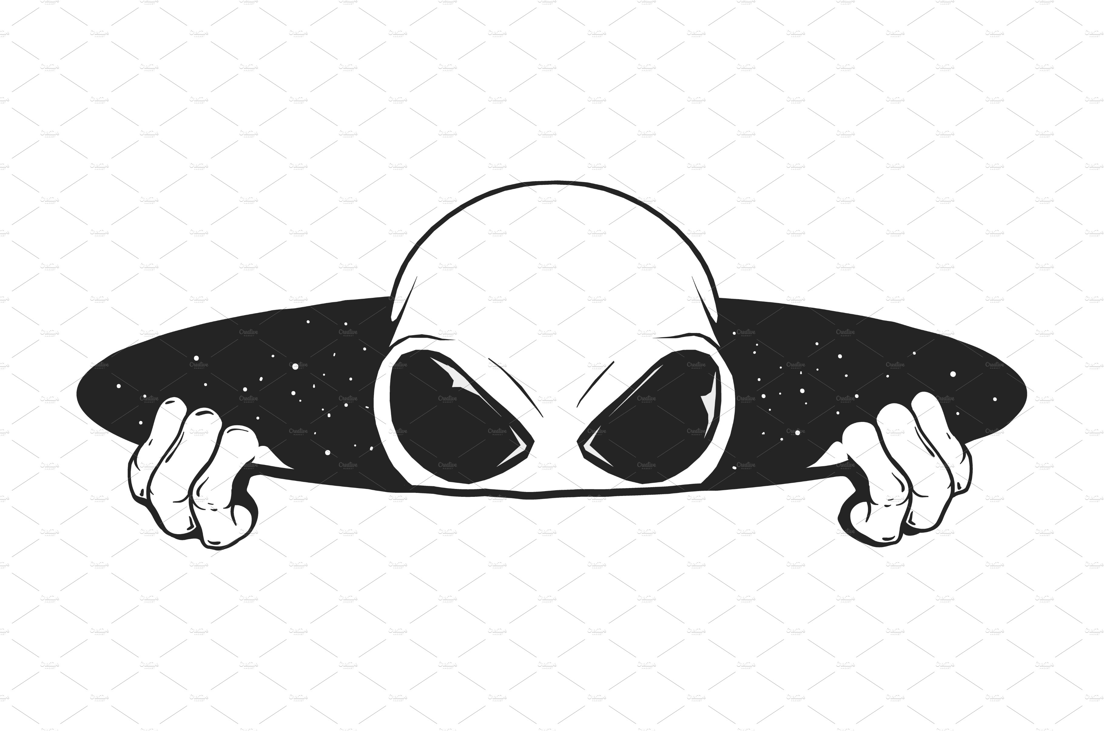 alien climbs out of a space hole cover image.