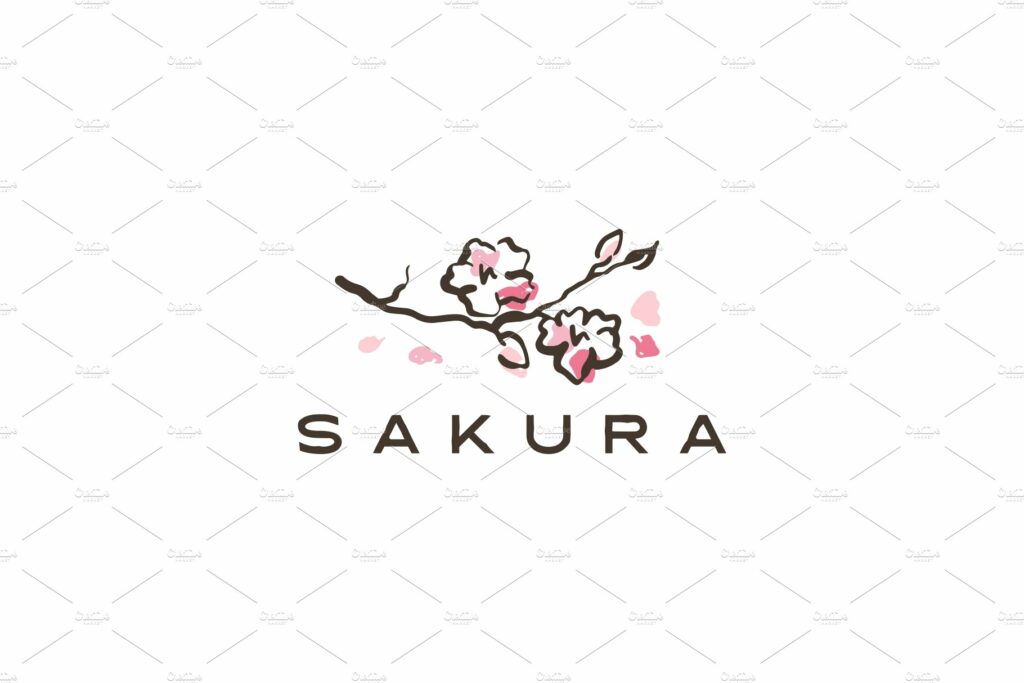 sakura logo vector icon illustration – MasterBundles