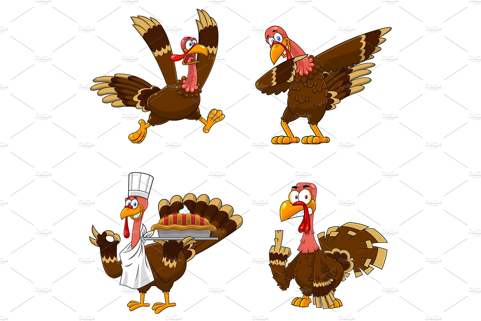 Turkey Bird Character Set 5 cover image.