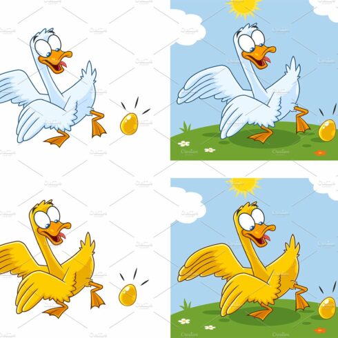 Goose Cartoon Characters With Egg cover image.