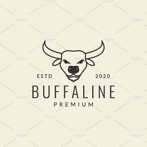 head buffalo or Caraboa line logo cover image.