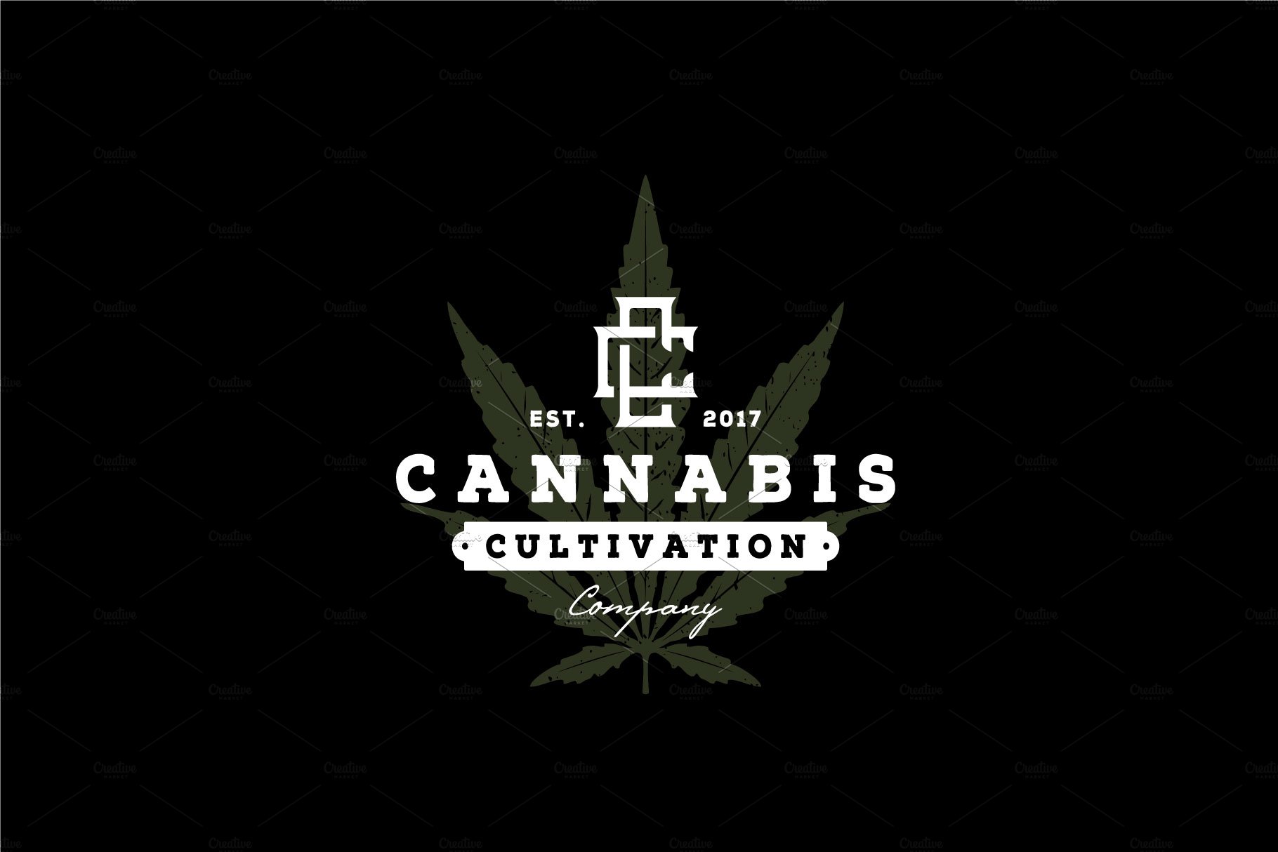 Vintage rustic cannabis cbd thc logo cover image.