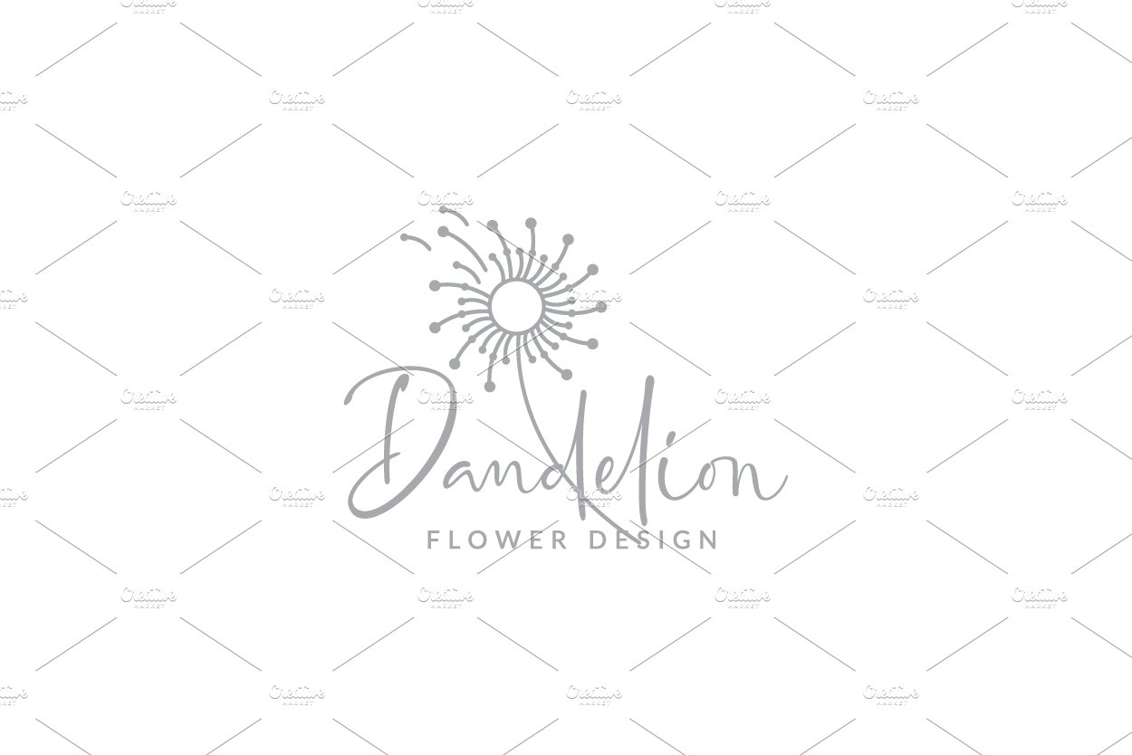 feminine flower dandelion logo cover image.