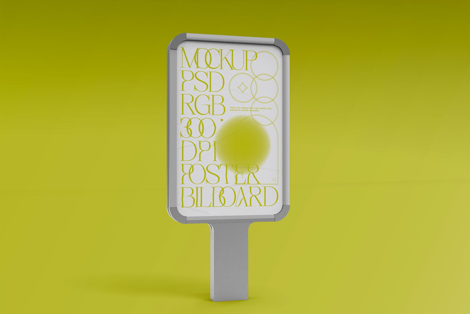 3d Kiosk Advertisement Mockup cover image.