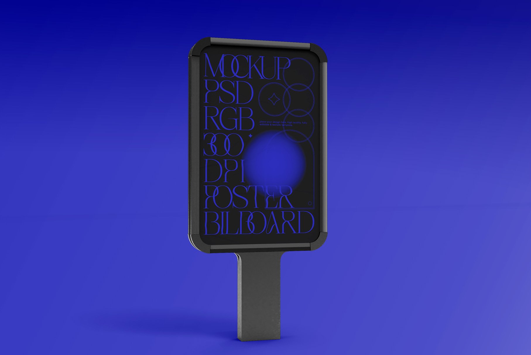 3d Kiosk Advertisement Mockup preview image.