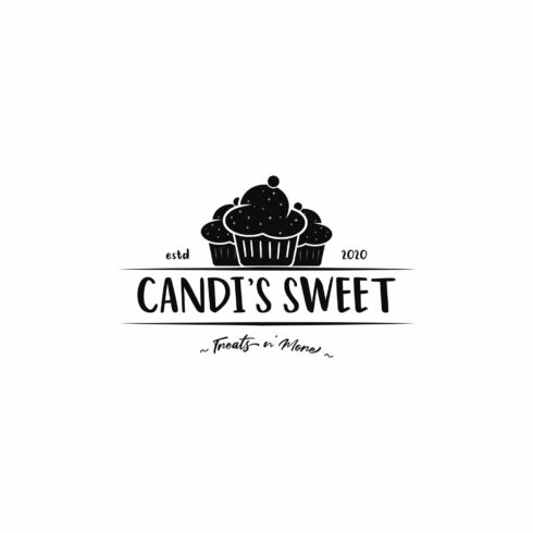 Simple sweet cake shop logo cover image.