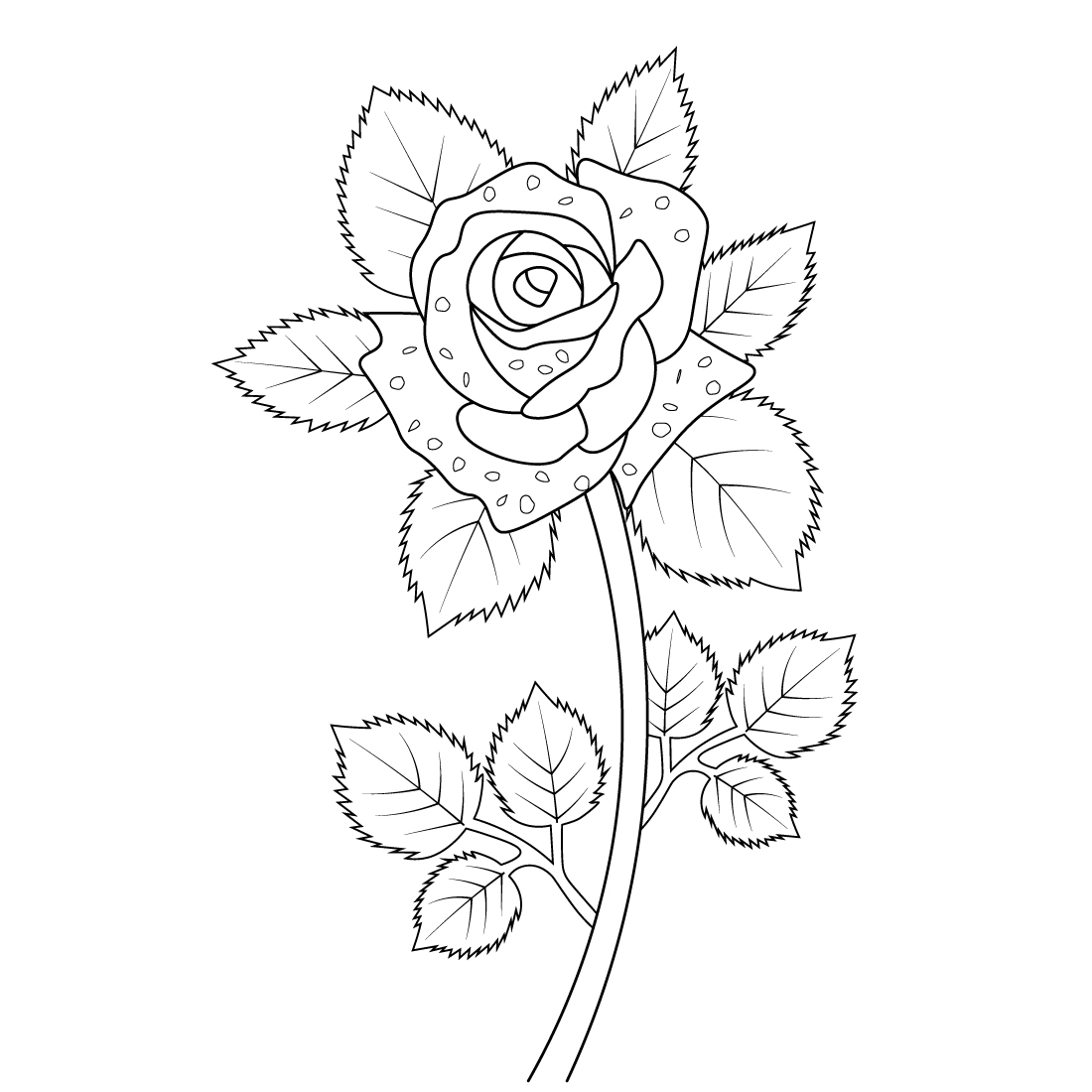 rose flower bouquet drawing outline, rose drawing, rose drawing ...