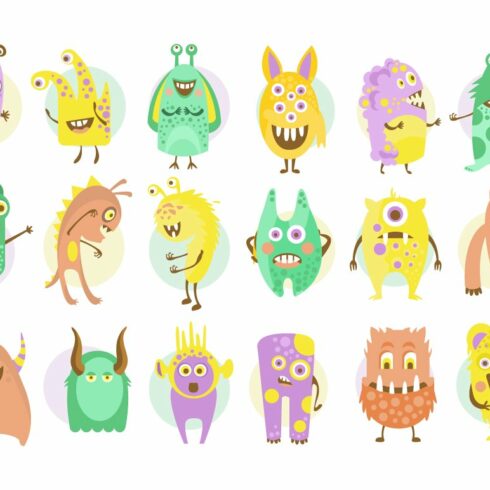 Funny Emotional Cartoon Monsters cover image.
