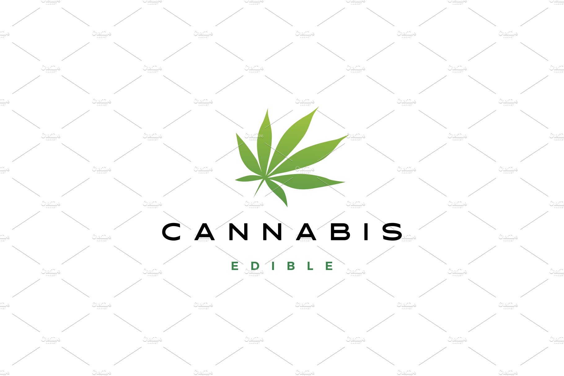 cannabis leaf logo vector icon cover image.