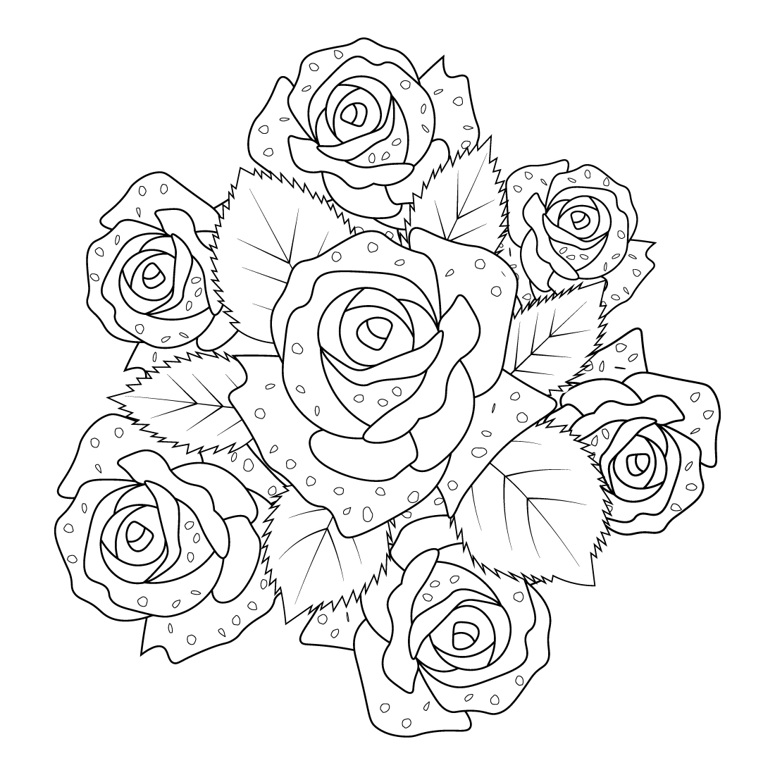 simple rose designs drawings