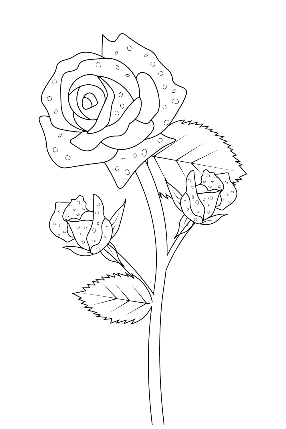 rose vector, rose vector black and white, vector rose flower clipart black and white, rose clipart black and white, simple rose outline, realistic rose outline, line drawing realistic rose outline pinterest preview image.