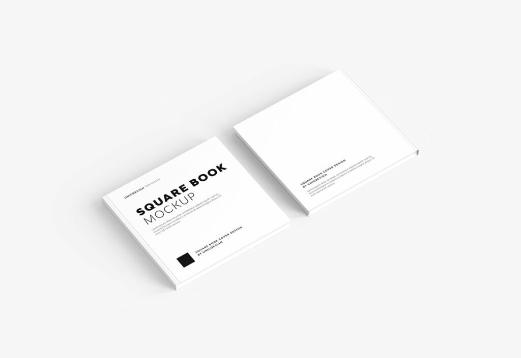 Set Square Books Square Book Mockup – MasterBundles
