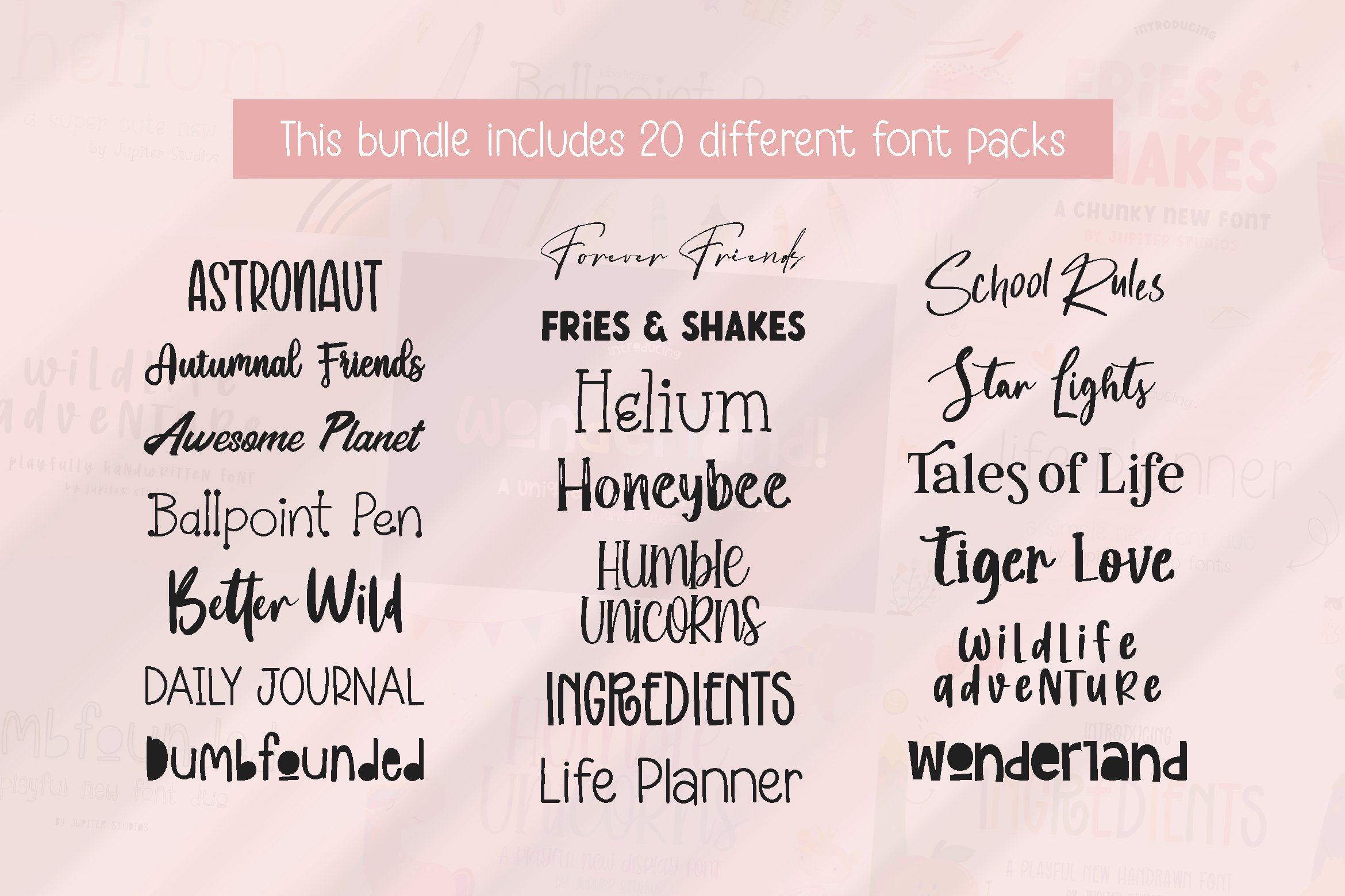 The Craft Addicts Font Bundle preview image.
