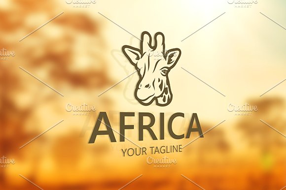 Africa - Giraffe Logo preview image.