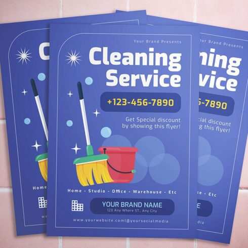 Cleaning Service Flyer cover image.