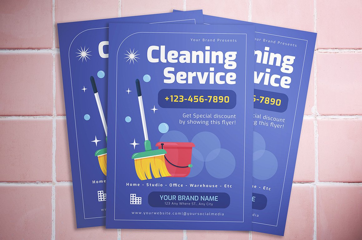 Cleaning Service Flyer cover image.