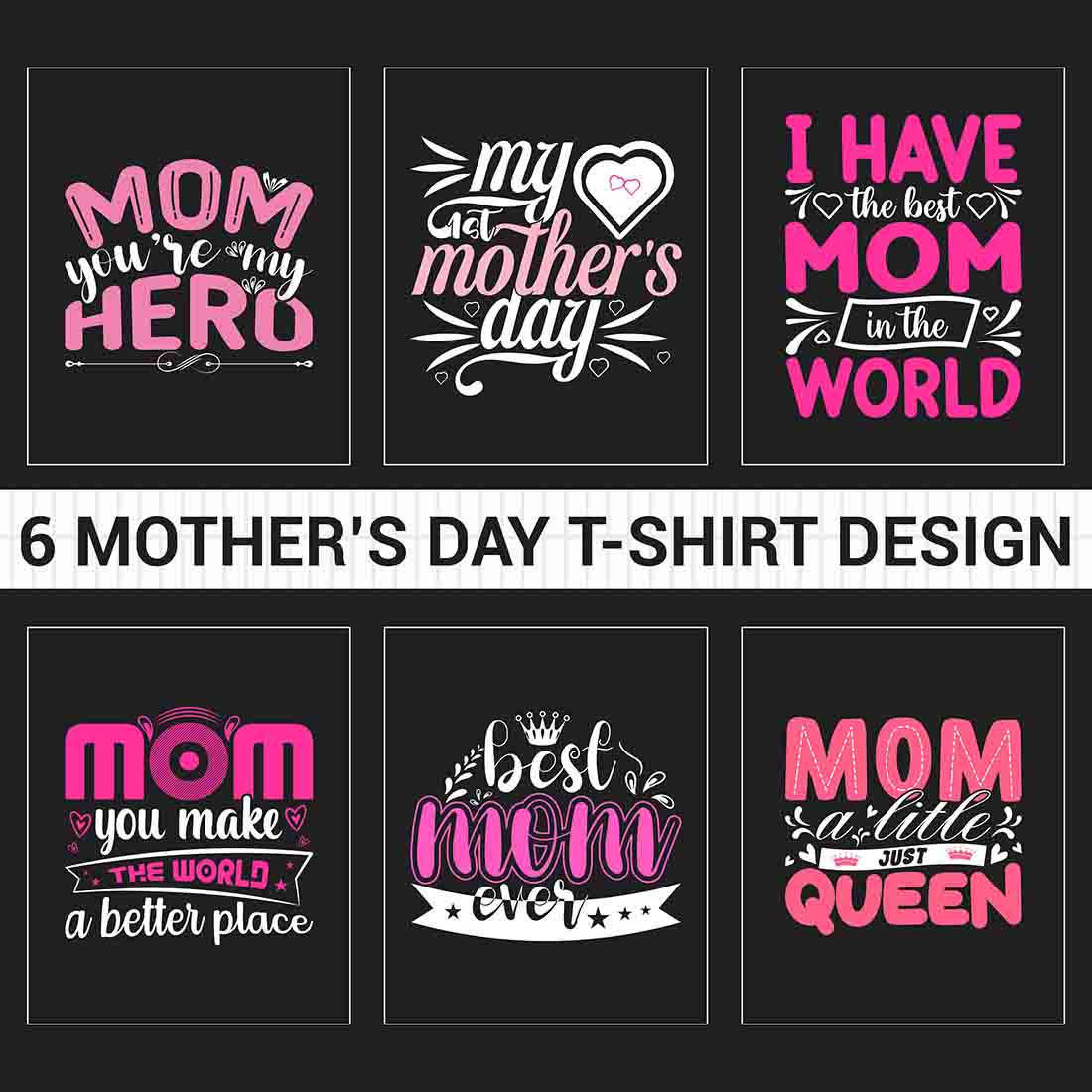 6 MOTHER’S DAY T-SHIRT DESIGN Vol-03 preview image.