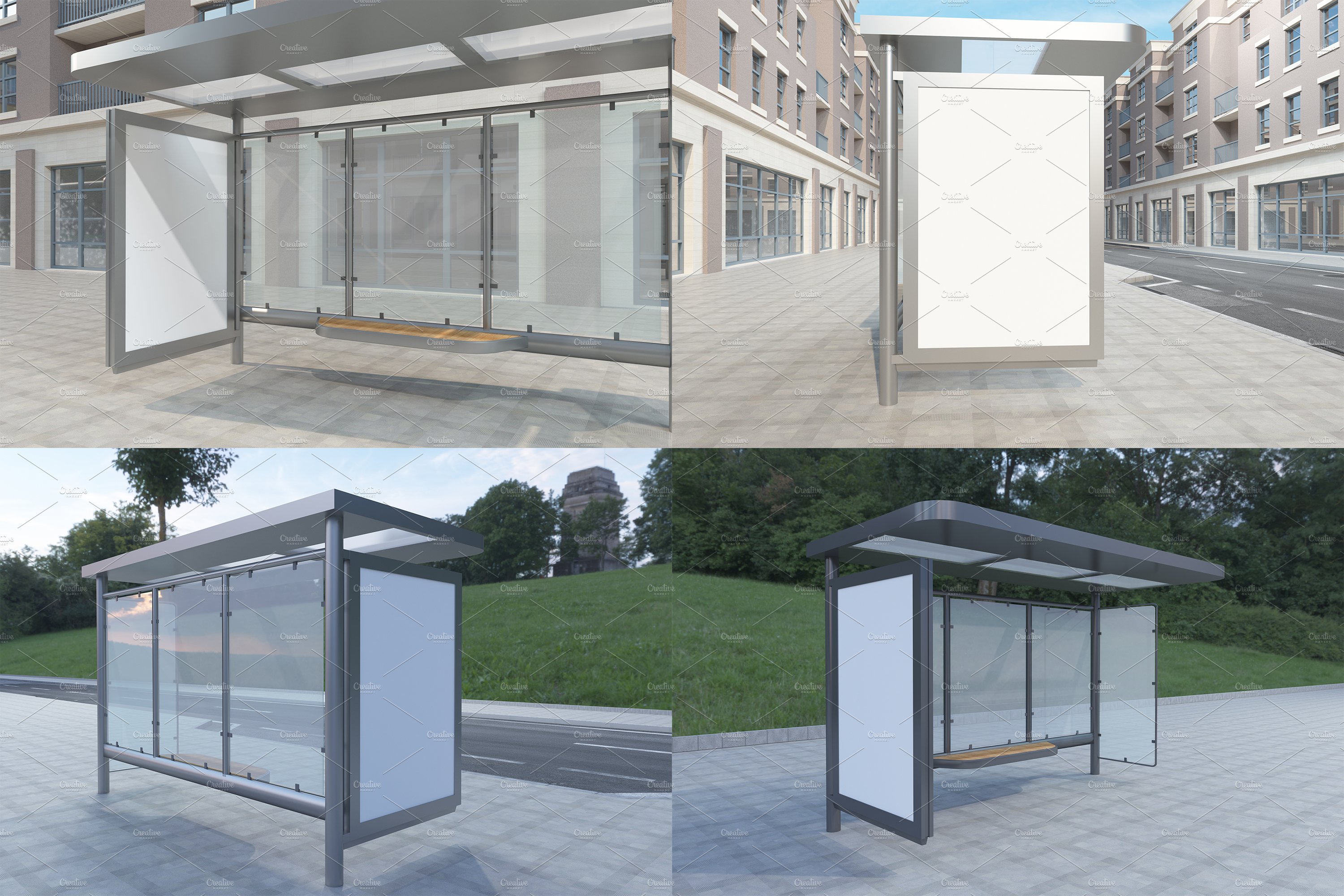 Bus Stop Bus Shelter Mockup Vol-23 preview image.