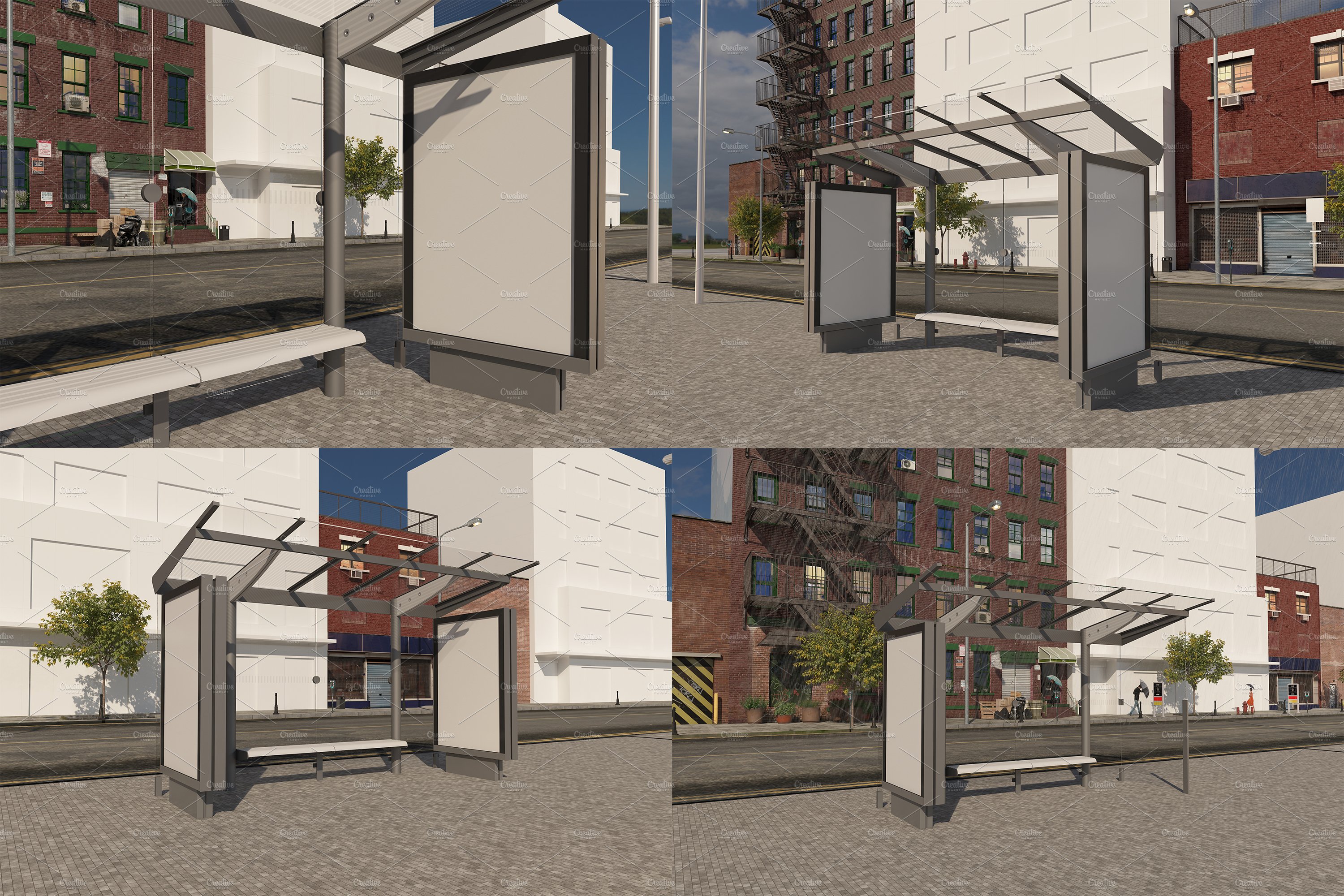 Bus Stop Bus Shelter Mockup Vol-21 preview image.