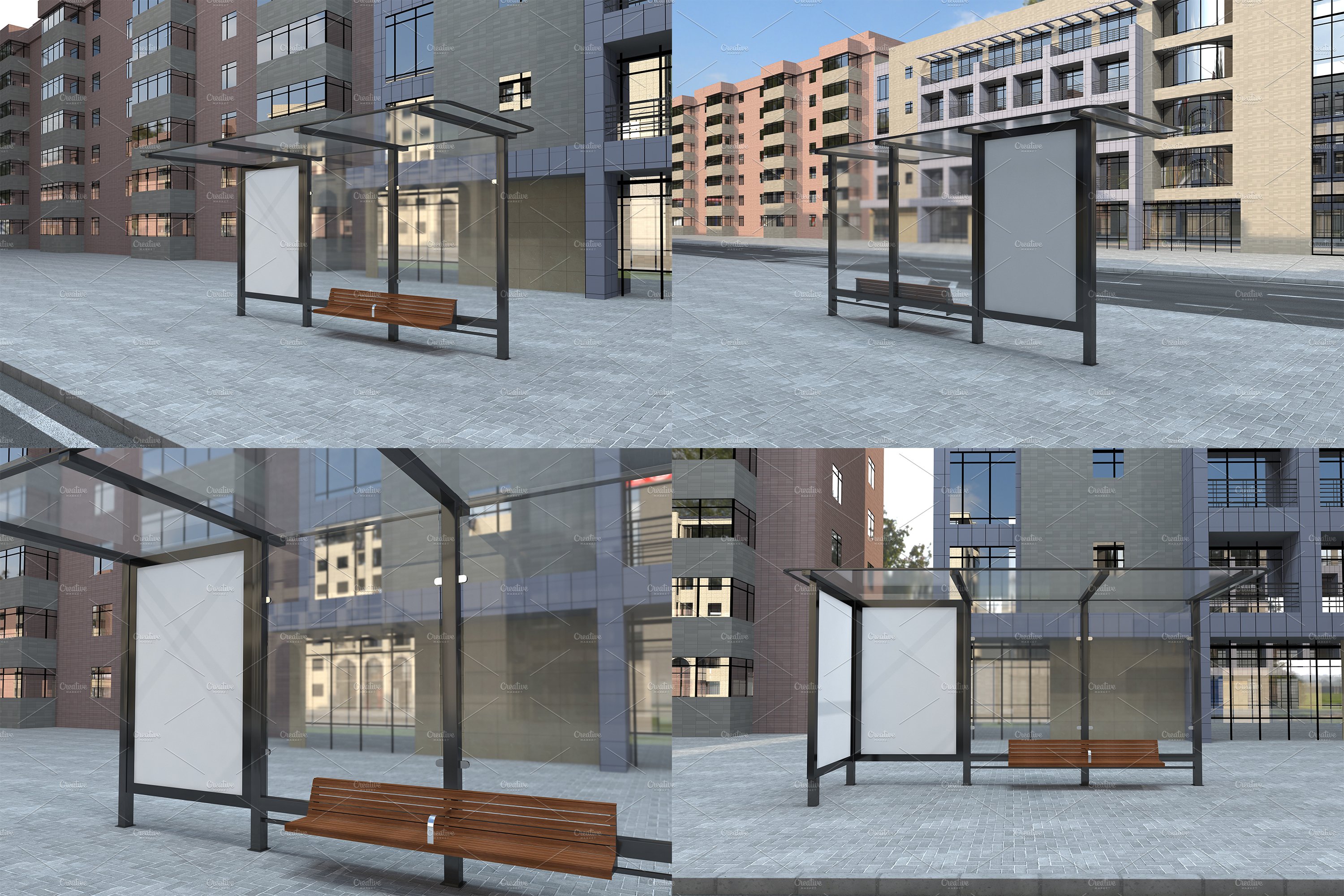 Bus Stop Bus Shelter Mockup Vol-29 preview image.