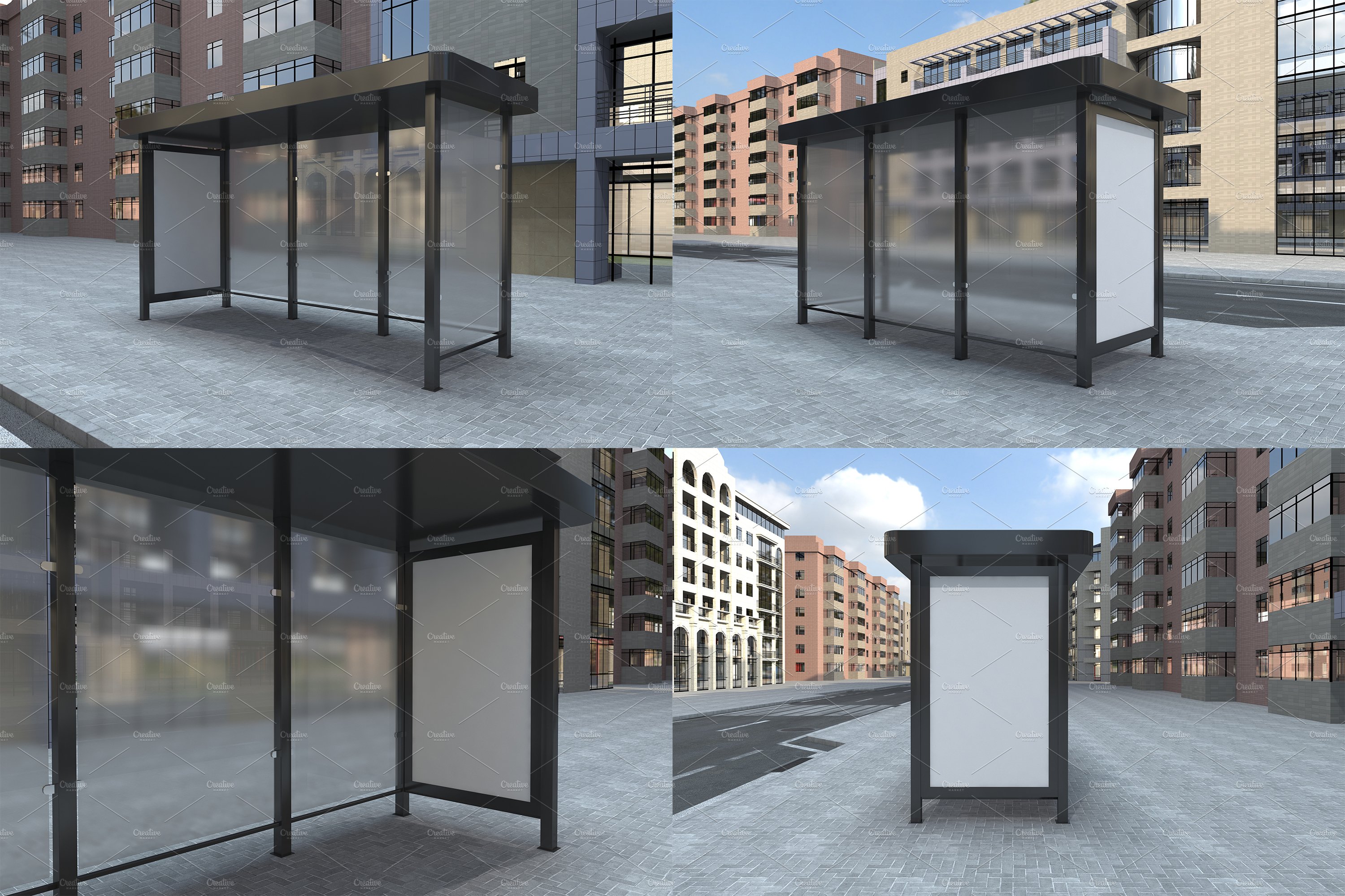 Bus Stop Bus Shelter Mockup Vol-28 preview image.