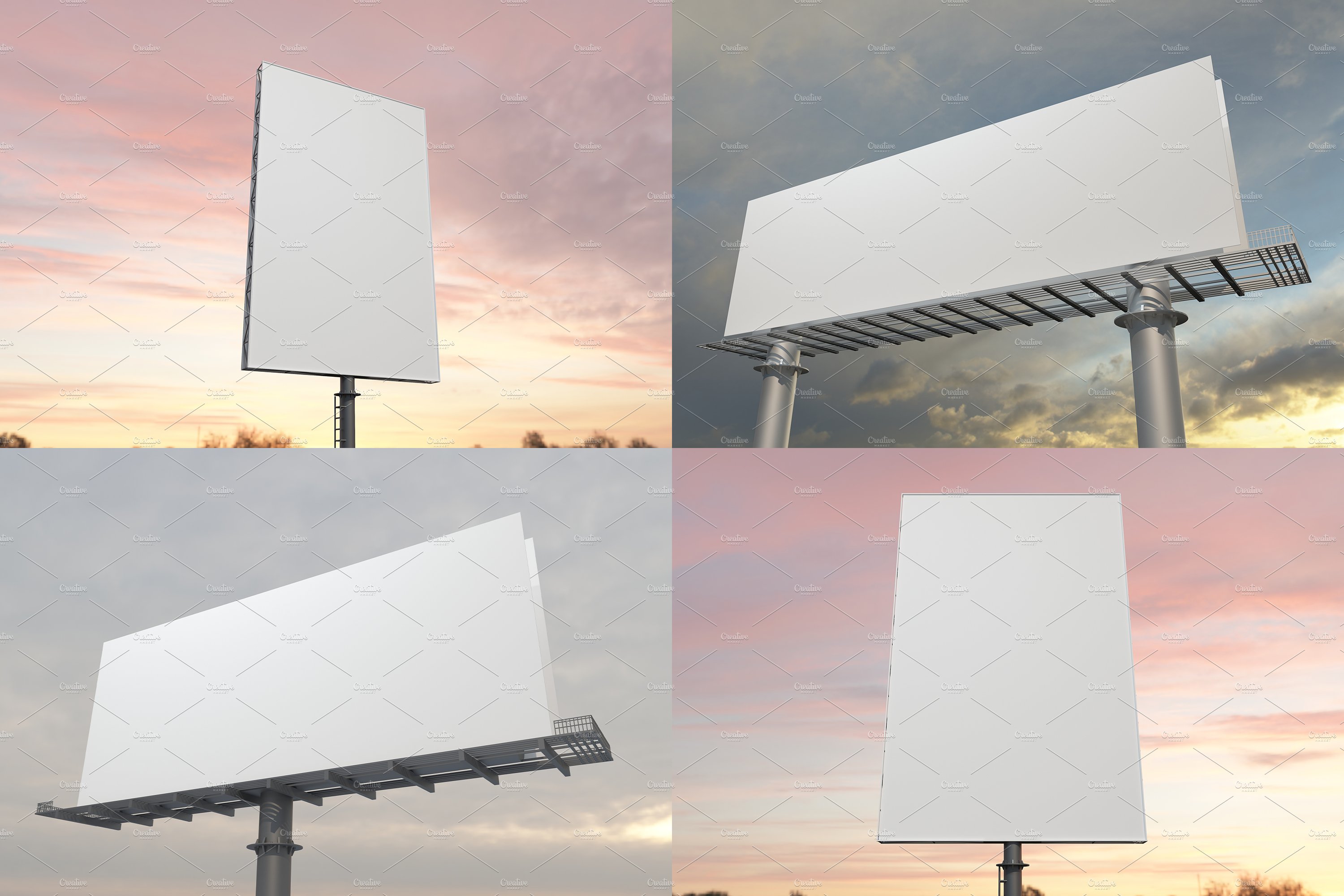 Advertising Billboard Mockup Set V-7 preview image.