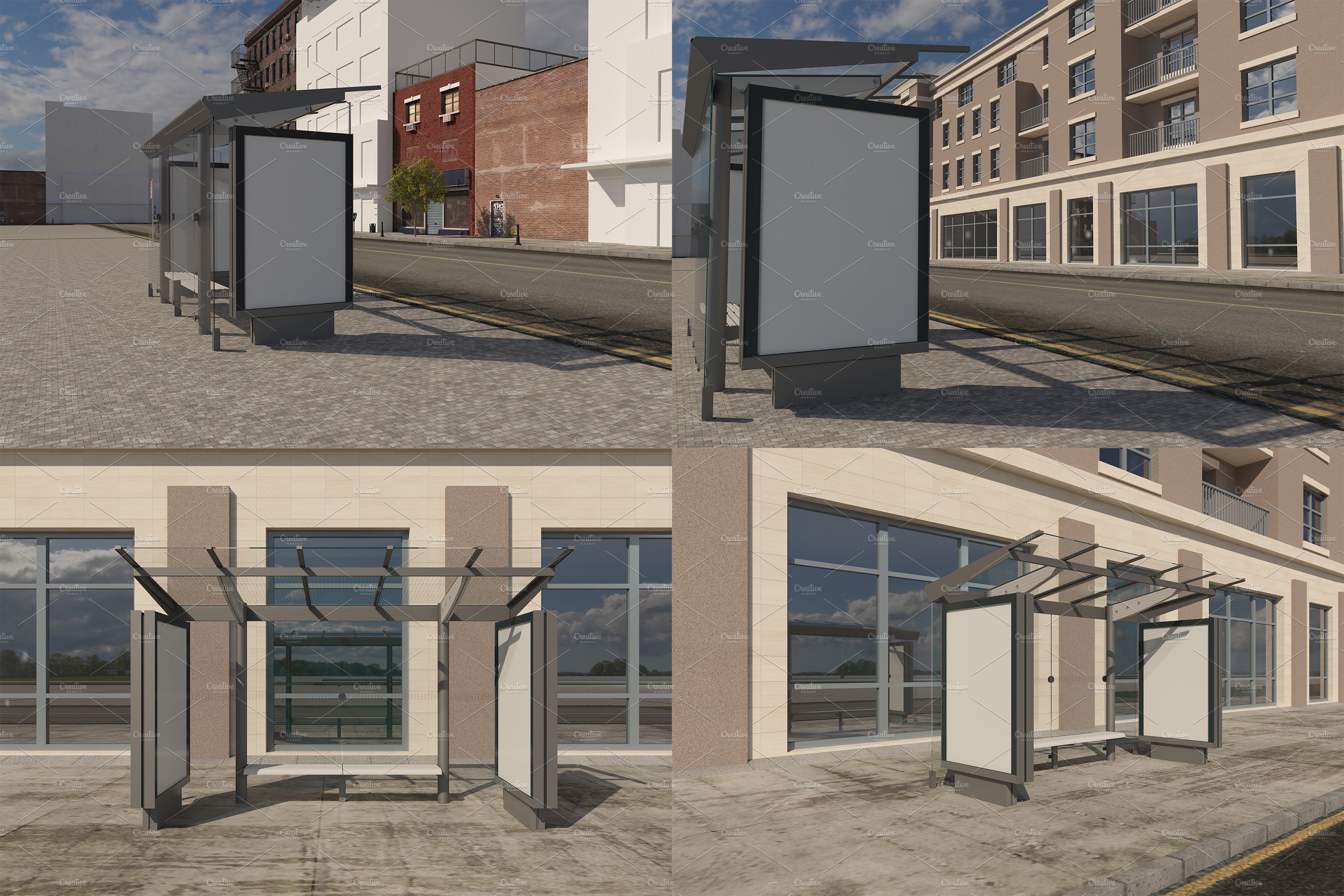 Bus Stop Bus Shelter Mockup Vol-22 preview image.