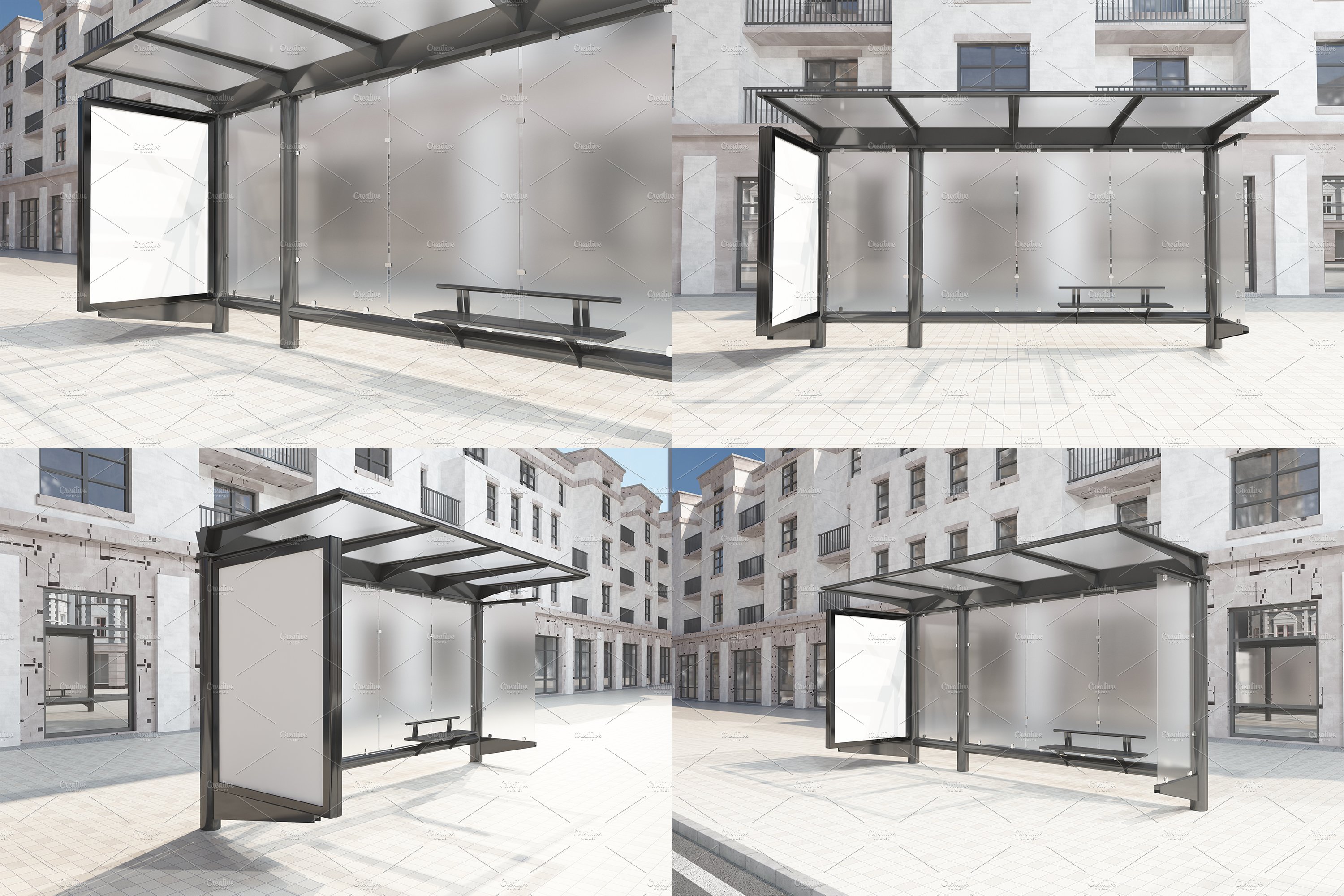 Bus Stop Bus Shelter Mockup Vol-27 preview image.