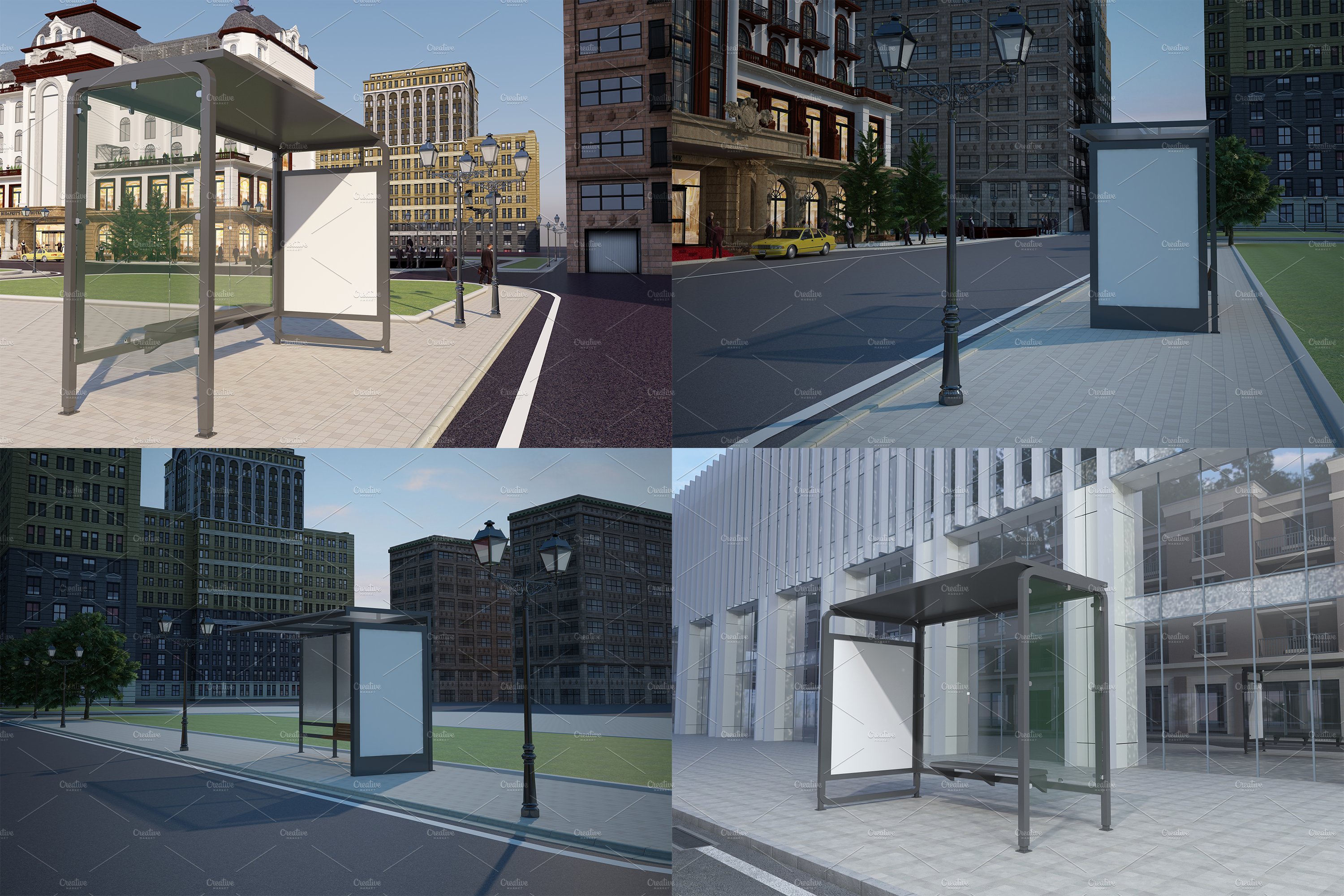 Bus Stop Bus Shelter Mockup Vol-24 preview image.