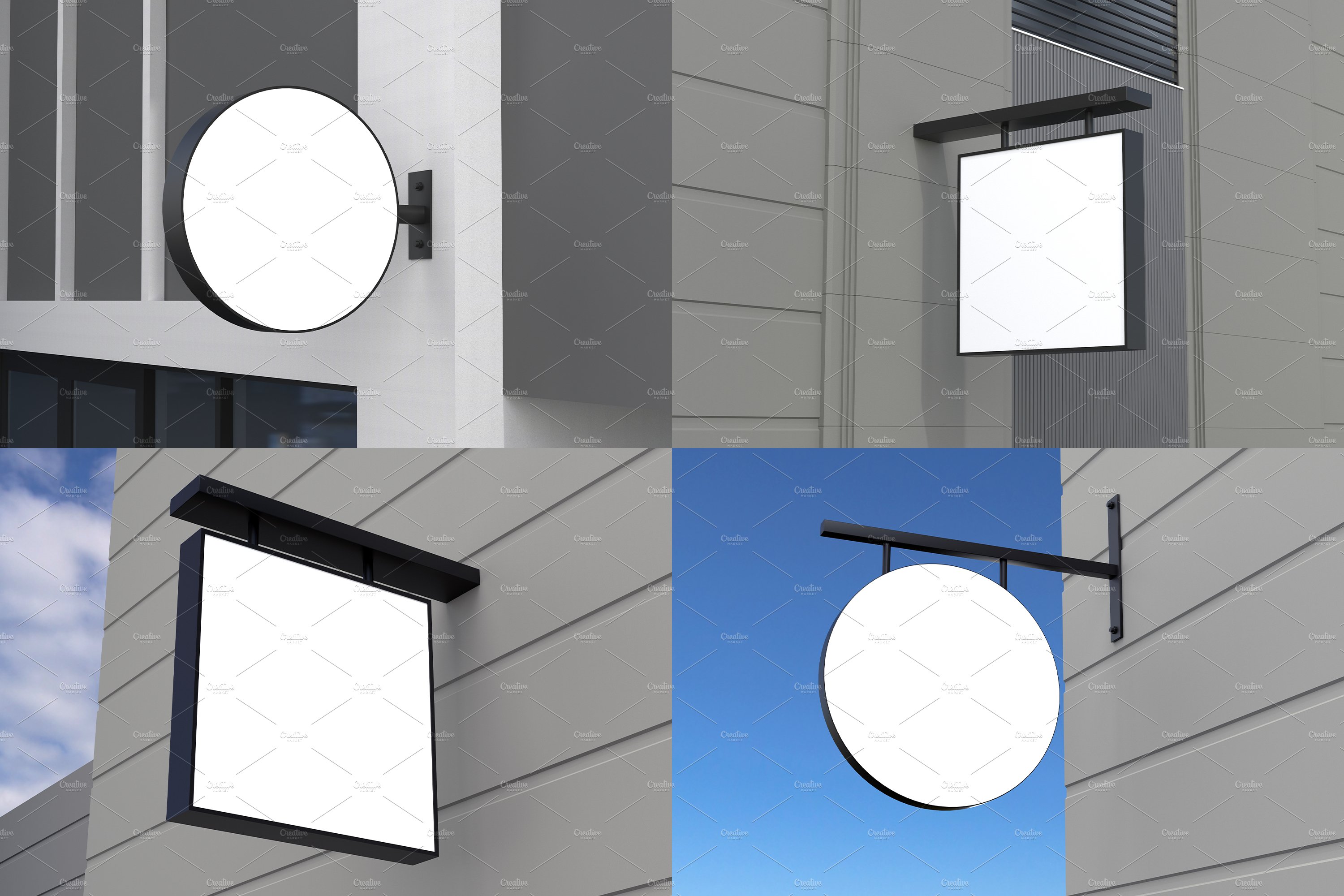 Wall Mount Sign Mockup Set Vol-8 preview image.