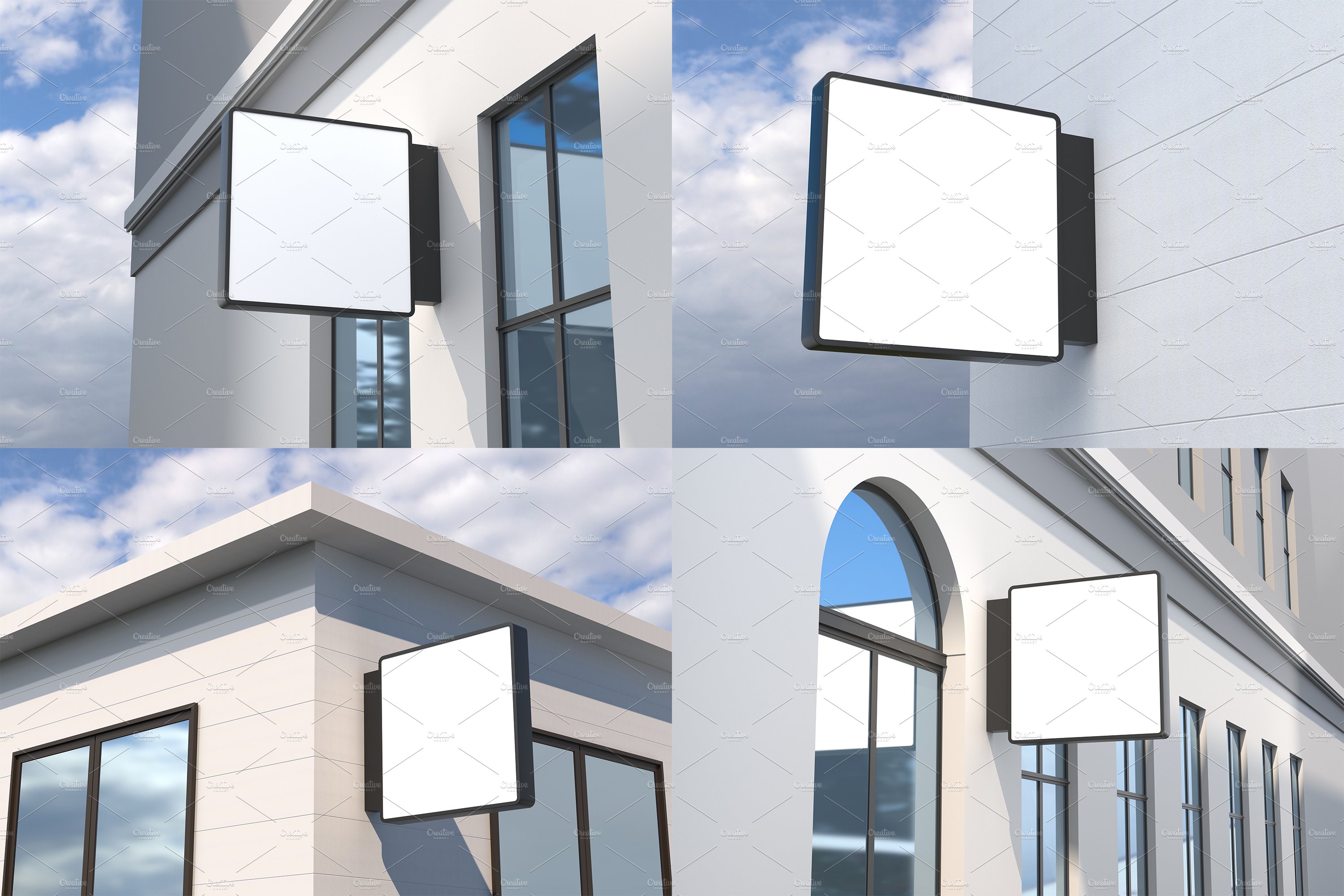 Wall Mount Sign Mockup Set Vol-6 preview image.