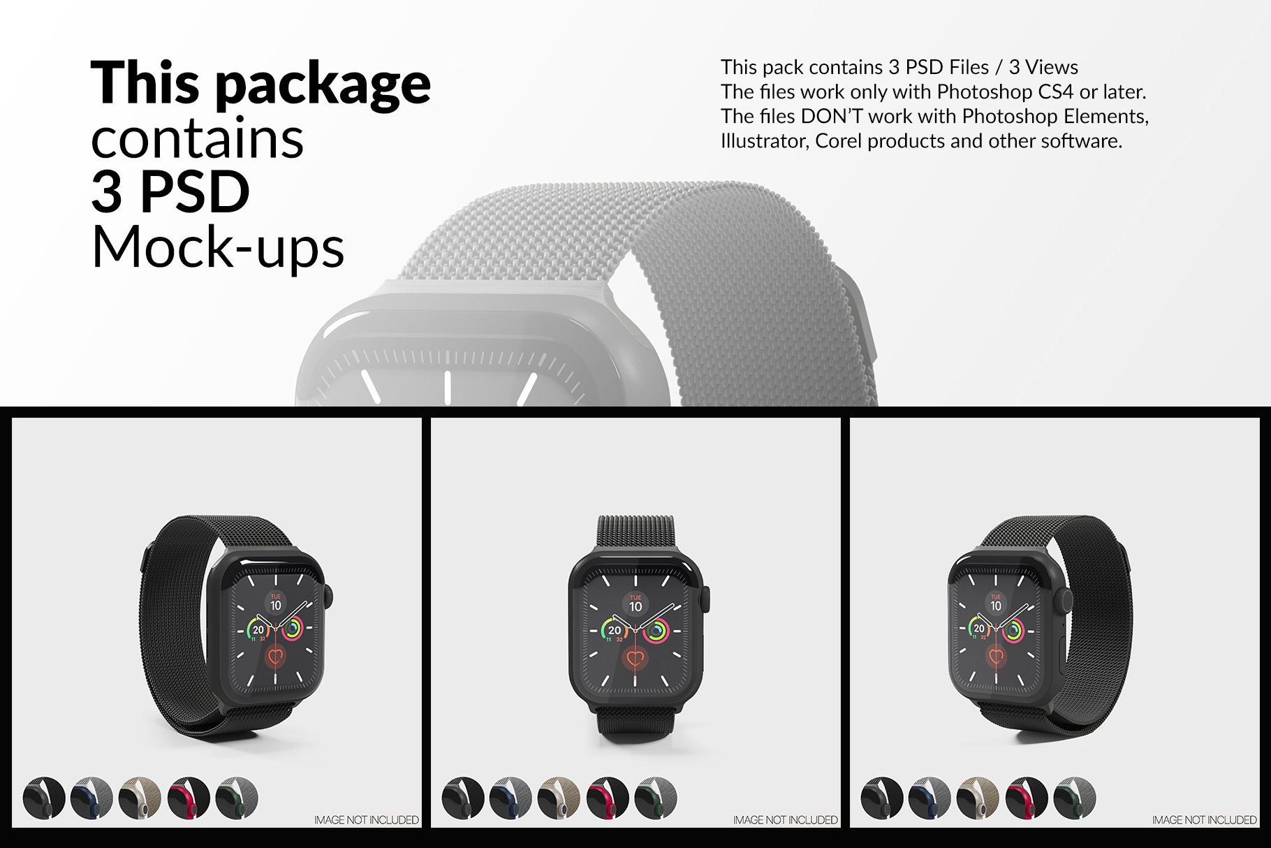Smart Watch 7 Mockups preview image.