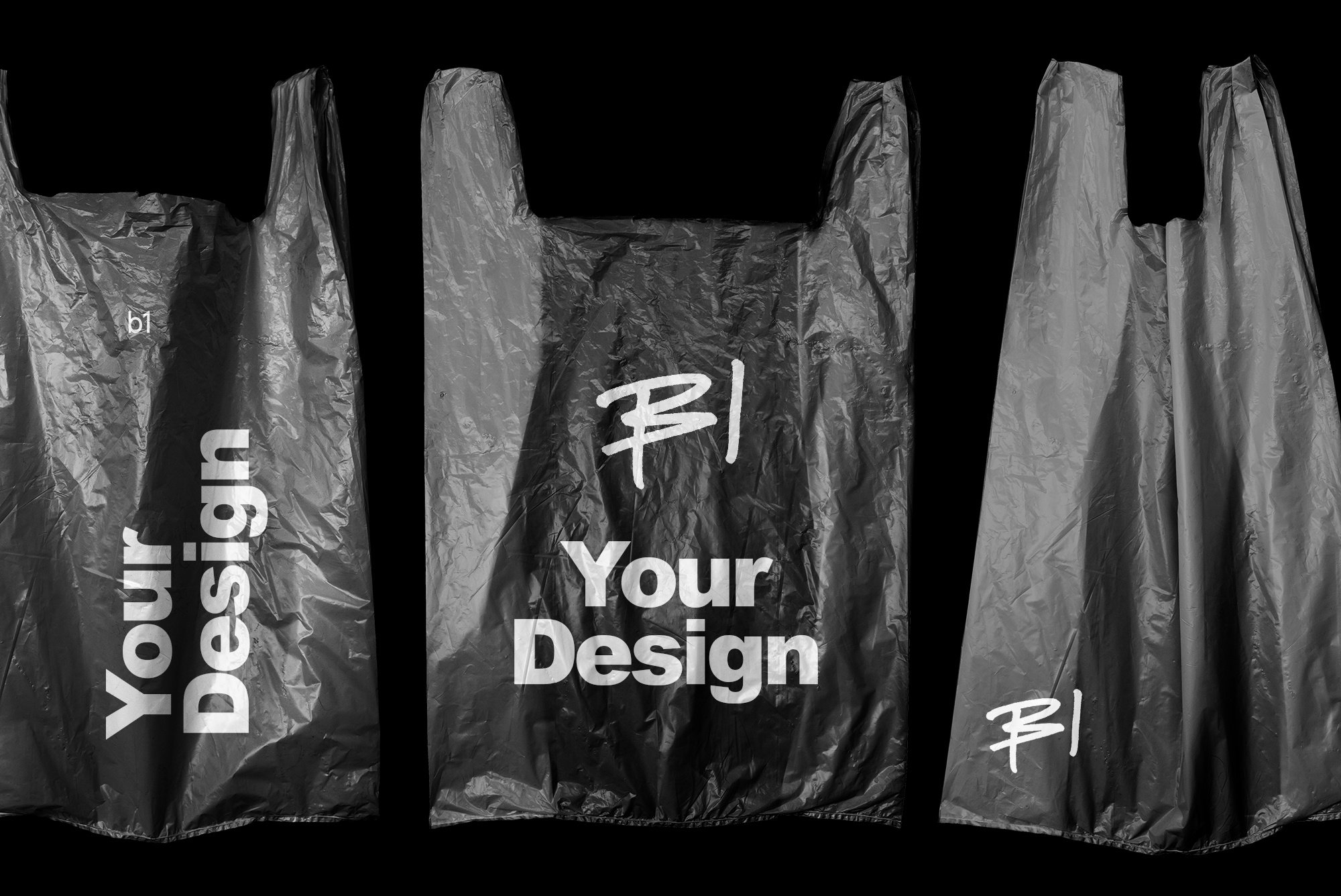 Plastic Shopping Bag Mockup preview image.