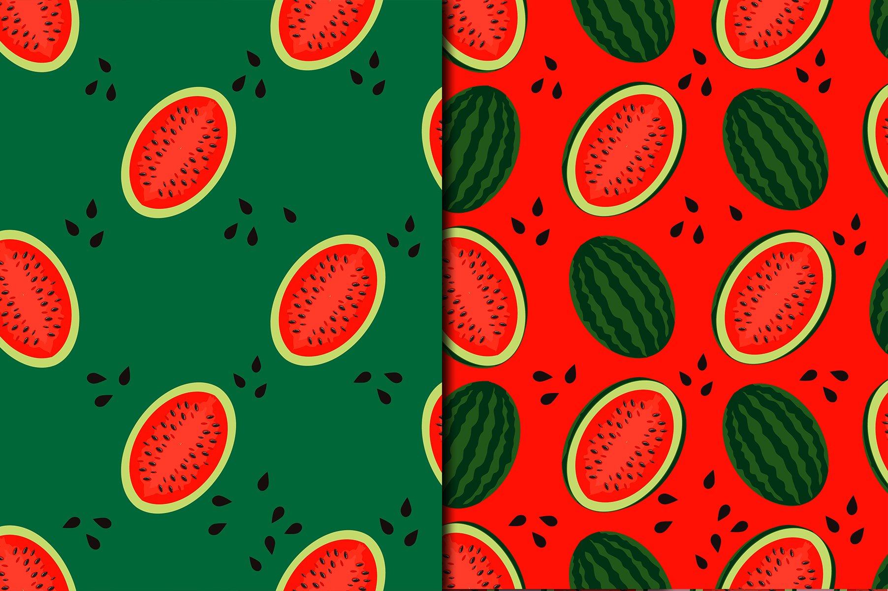 Watermelon seamless pattern preview image.