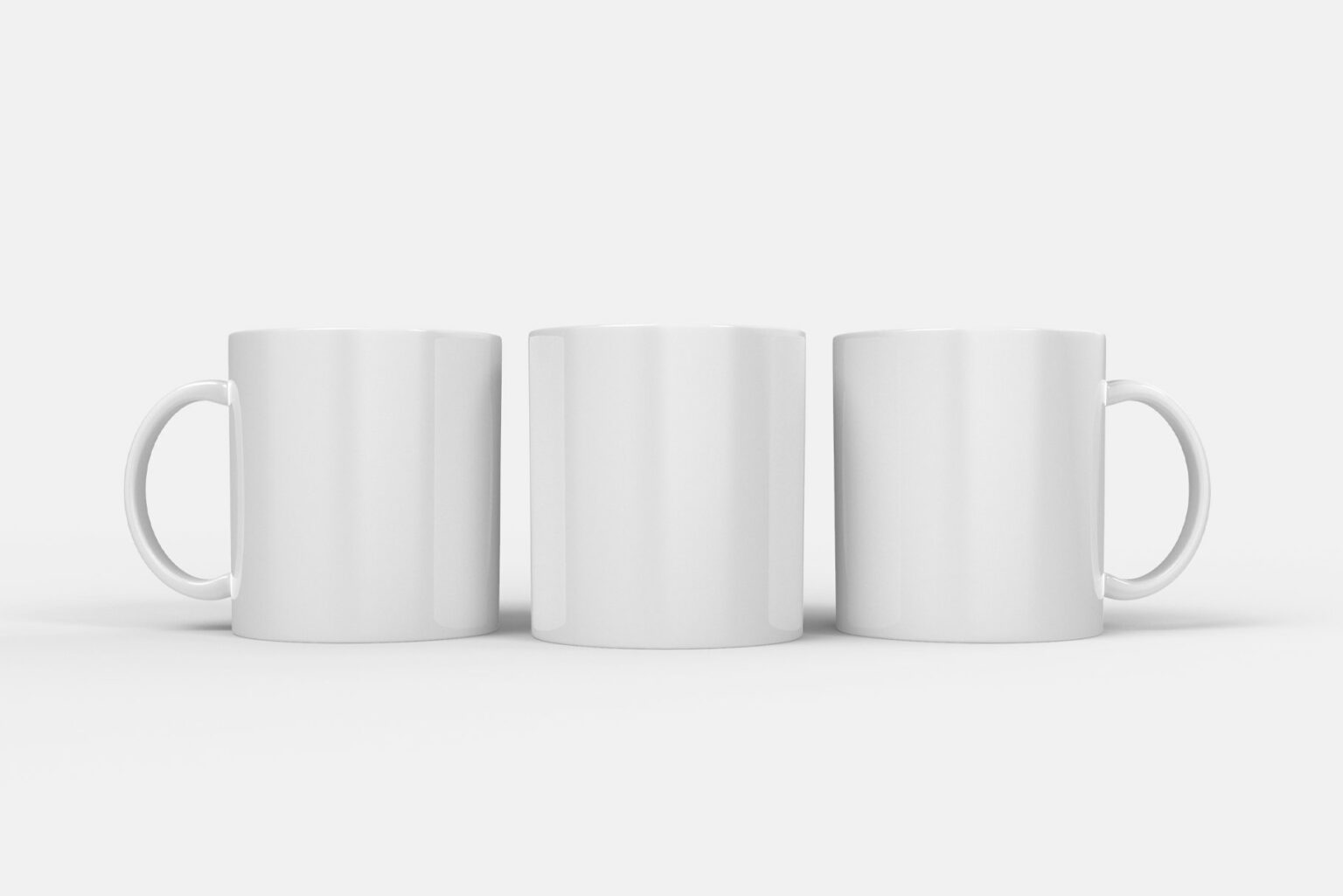 3d Three Coffee Mugs Mockup   MasterBundles