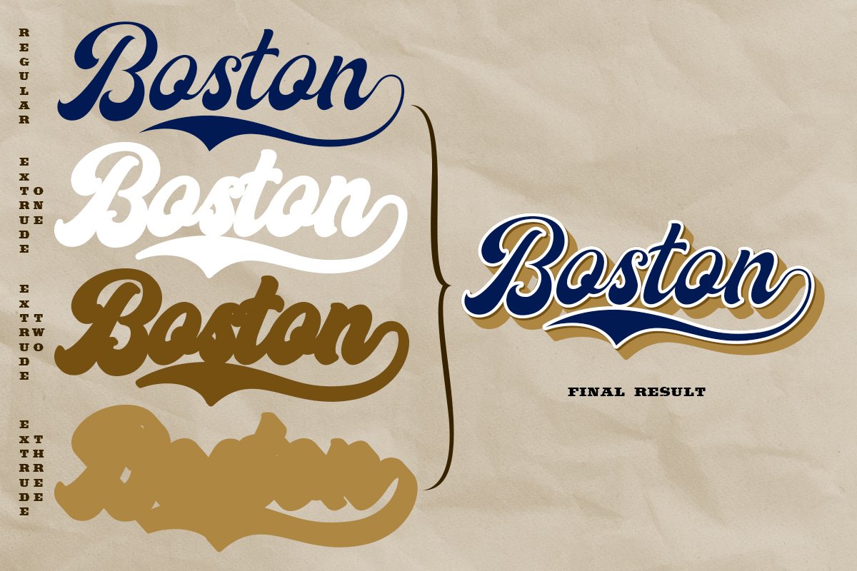 Boston  Baseball Script font – MasterBundles