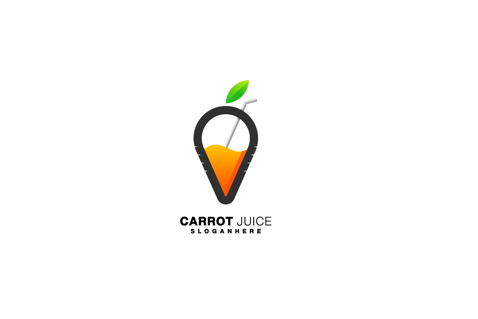 carrot juice design template gradien cover image.