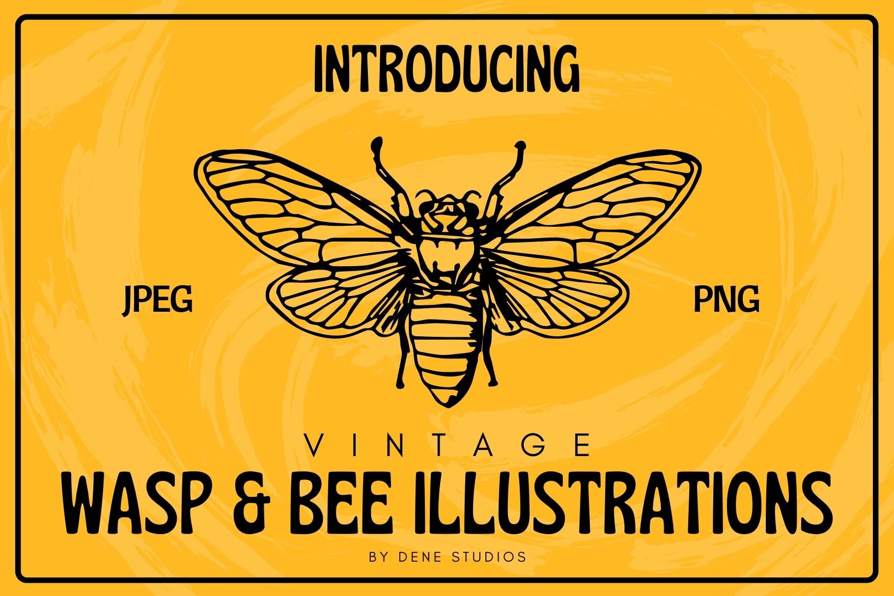 Vintage Wasp and Bee Illustrations cover image.
