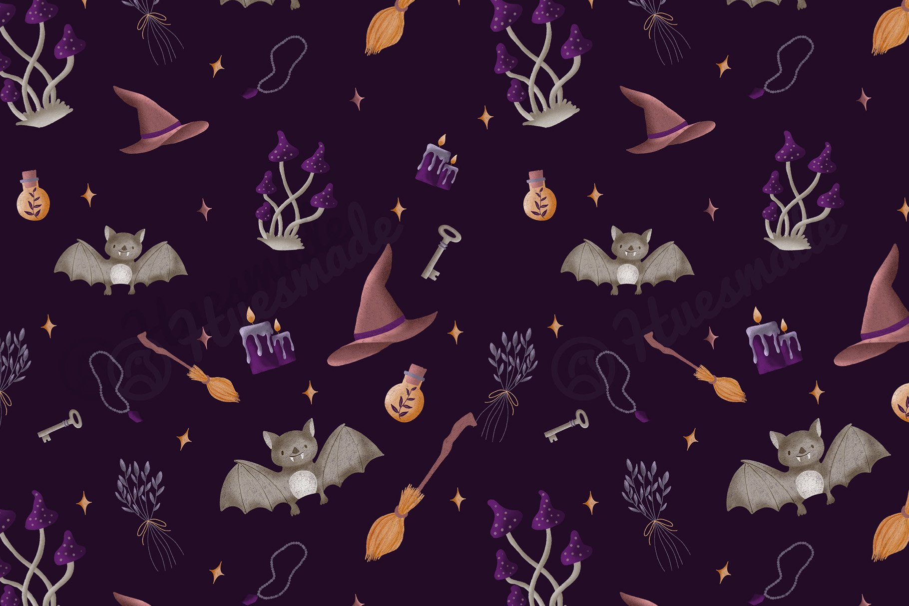 Hocus Pocus - Seamless Pattern preview image.