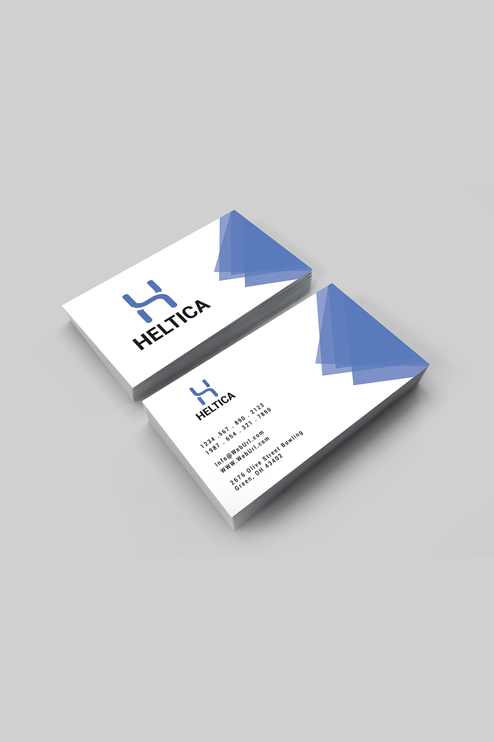 Corporate business card design pinterest preview image.