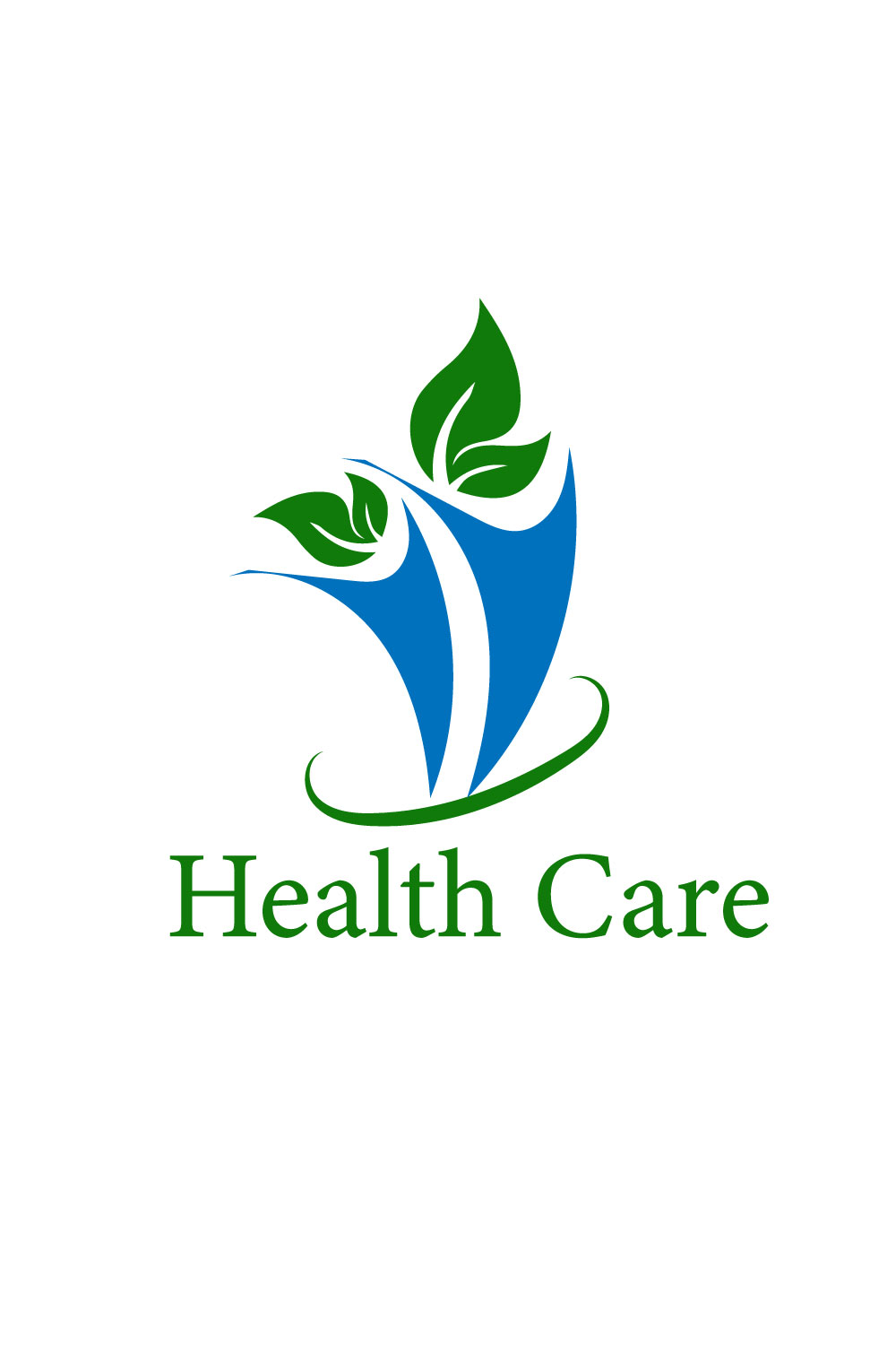 Free Wellness and health logo pinterest preview image.